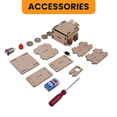 DIY Air Powered Car | STEM Educational Construction Activity Kit for Kids | Learning Science Toy | Best Gifting Option