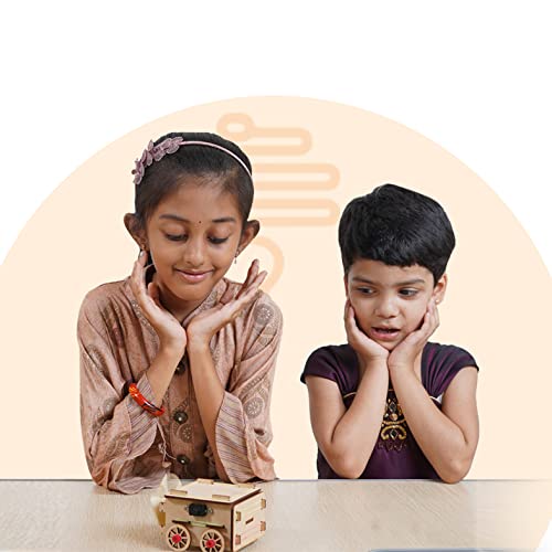 DIY Air Powered Car | STEM Educational Construction Activity Kit for Kids | Learning Science Toy | Best Gifting Option